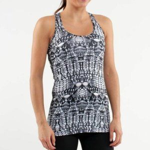 Lululemon Cool Racerback White Black Glacier Lace